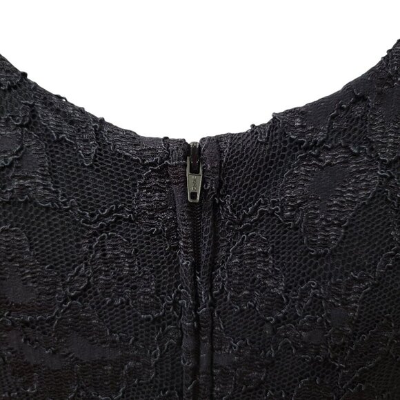 Molly Malloy Evening, Size 6 Vintage Black Lace Overlay Cocktail Evening Dress - Picture 5 of 12